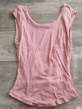 Free People Dusty Pink Ribbed Tank Top